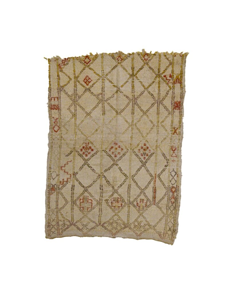 BJ-3180 Vintage Tribal Style Wool Berber Moroccan Area Rug 4'-6"x 6'-0"