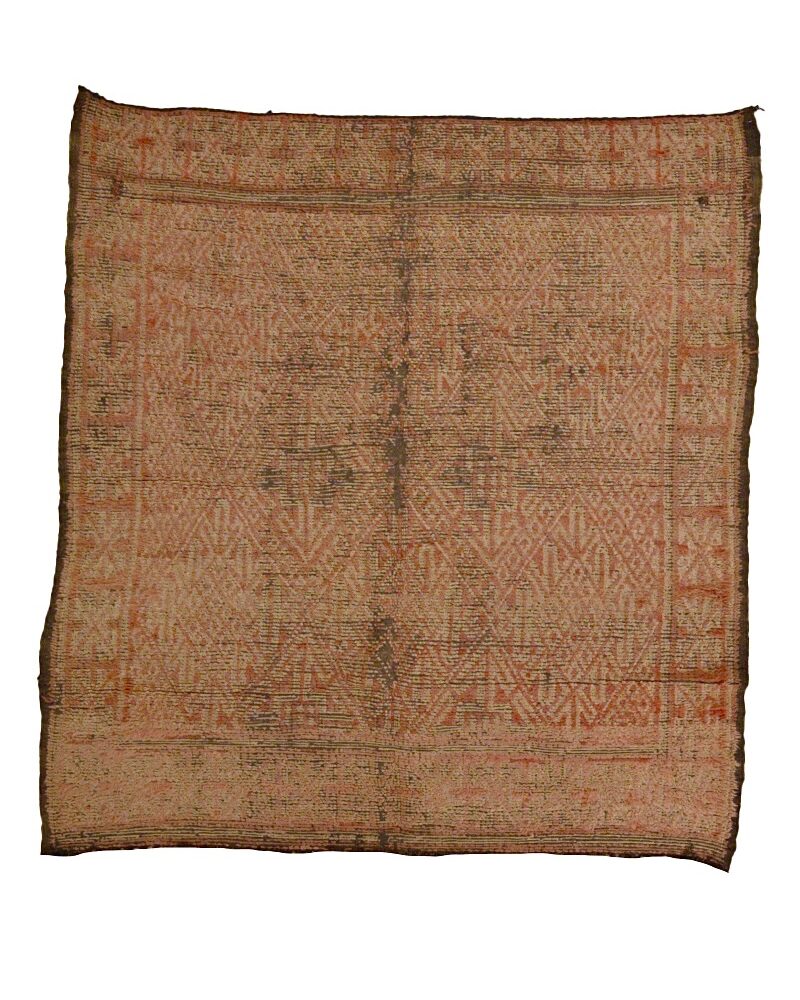 BM-3001 Vintage Tribal Style Wool Berber Moroccan Area Rug 6'-4"x 6'-10"