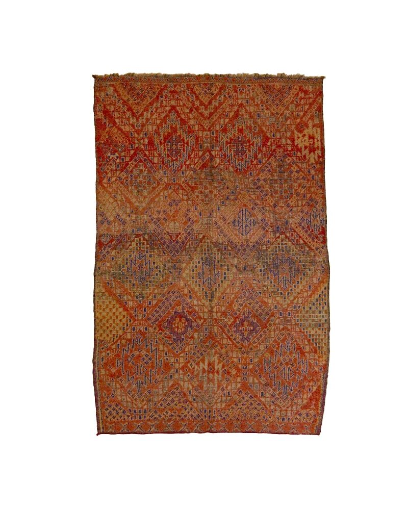 BM-3111 Vintage Berber Style Wool Atlas Moroccan Area Rug 5'-4"x 8'-2"