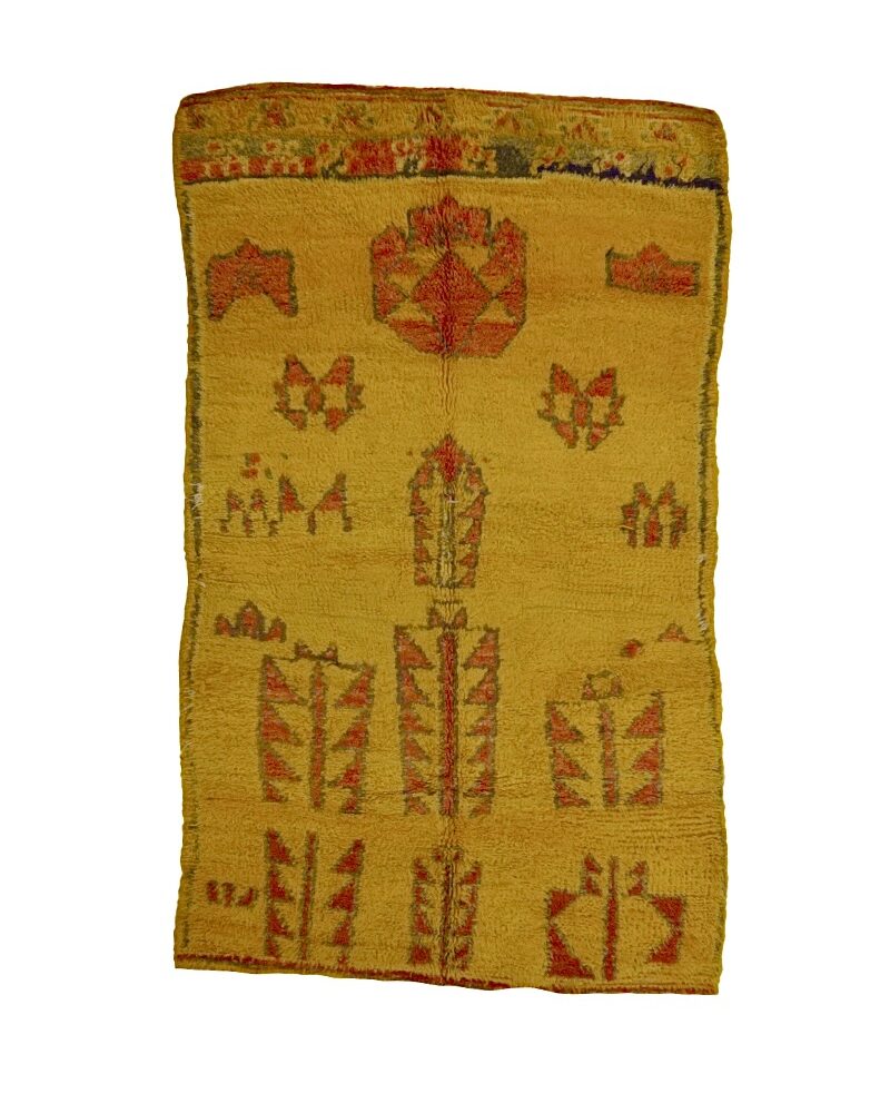 BM-3018 Vintage Tribal Style Wool Atlas Moroccan Area Rug 4'-3"x 7'-2"