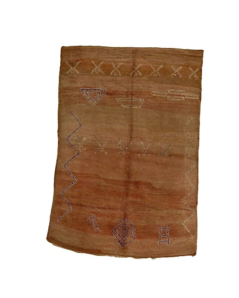 BM-3019 Vintage Tribal Style Wool Atlas Moroccan Area Rug 5'-7"x 8'-3"