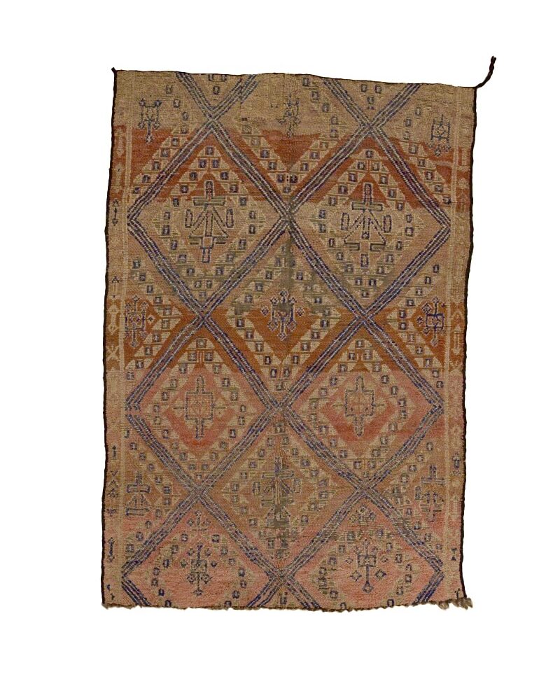 BM-3089 Vintage Tribal Style Wool Atlas Moroccan Area Rug 5'-0"x 7'-4"