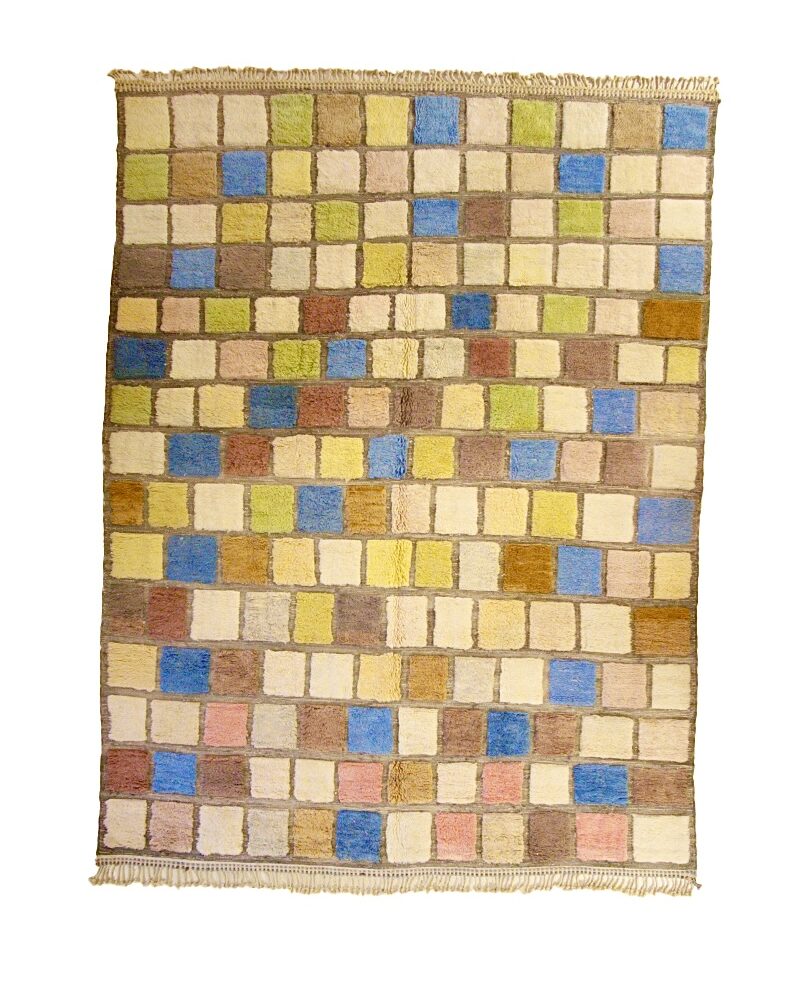 BO-3012 Beni Ouarain New Colorful Berber Large Moroccan Rug 9'-8"x 13'-4"