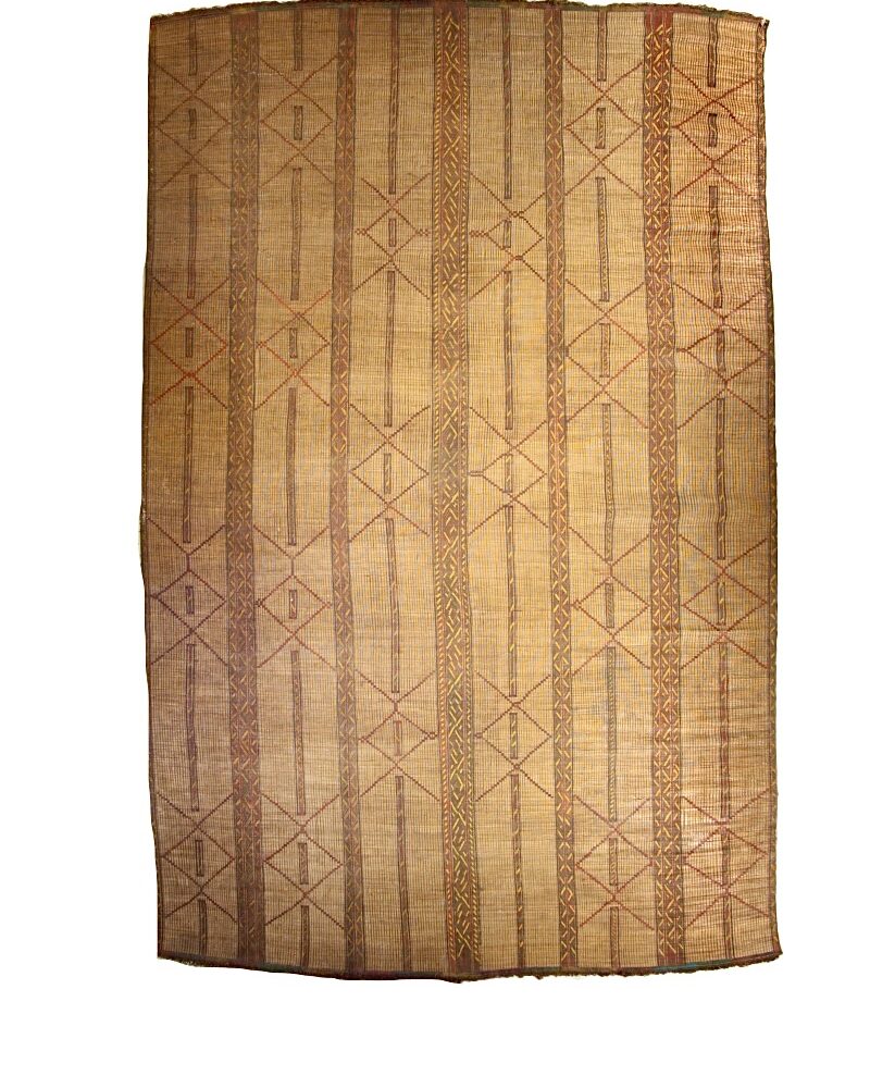 TG-3009 Moroccan Straw Leather Sahara desert Antique Mat 12'-0"x 18'-6"