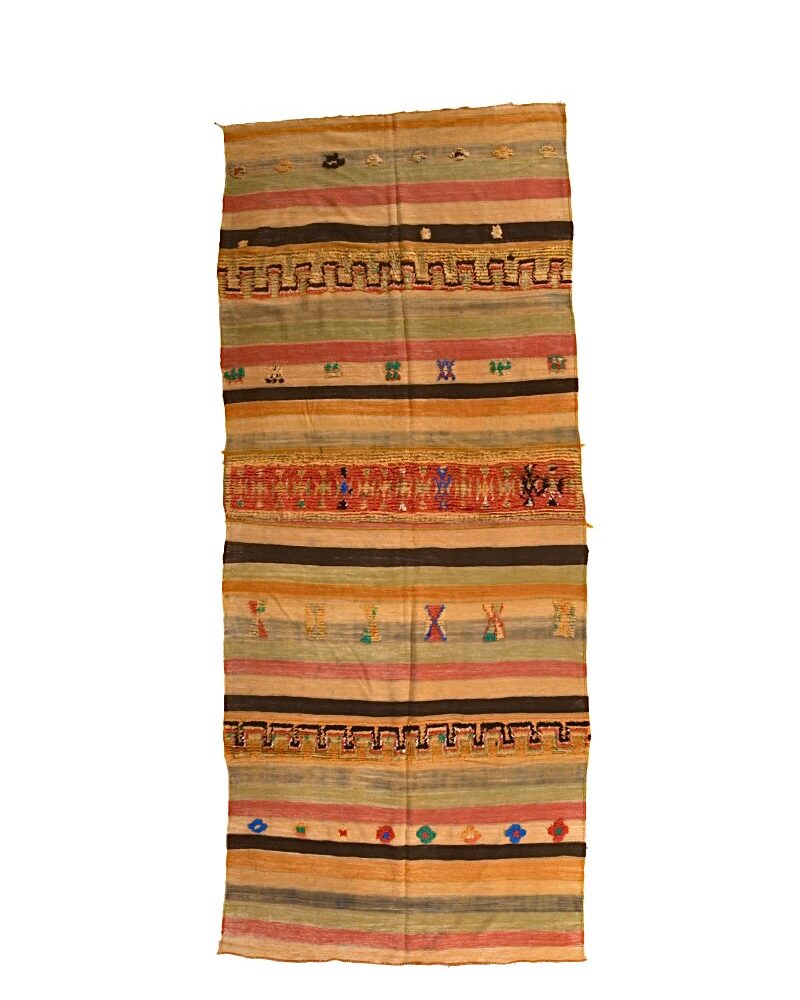 TZ-3001 Vintage Tribal Style wool Atlas Moroccan Area Rug 4'-4"x 10'-7"